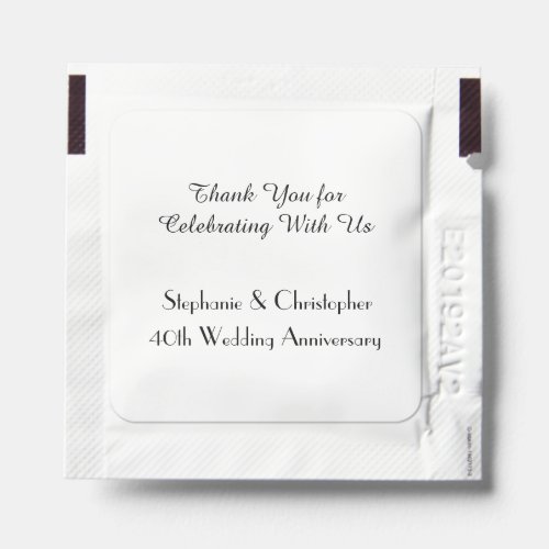 Wedding Anniversary Party Favor Personalized Hand Sanitizer Packet