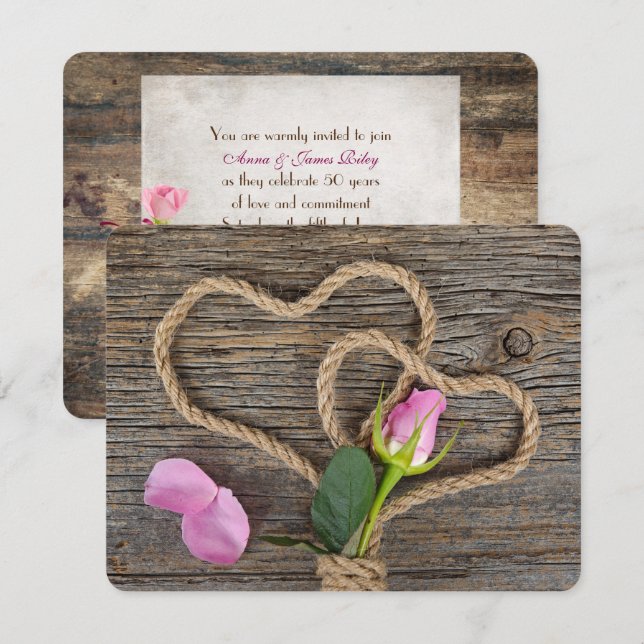 Wedding Anniversary Party Invitation (Front/Back)