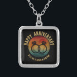 wedding anniversary personalized gift silver plated necklace<br><div class="desc">wedding anniversary personalized gift</div>