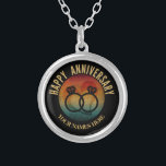 wedding anniversary personalized gift silver plated necklace<br><div class="desc">wedding anniversary personalized gift</div>