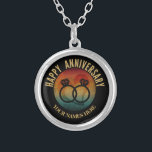 wedding anniversary personalized gift silver plated necklace<br><div class="desc">wedding anniversary personalized gift</div>