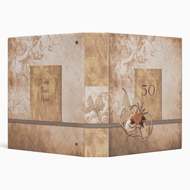 Wedding Anniversary Photo Album 3 Ring Binder (Background)