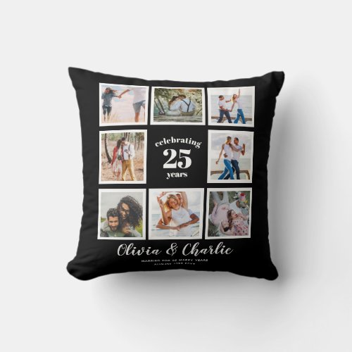 Wedding Anniversary PHOTO COLLAGE Black