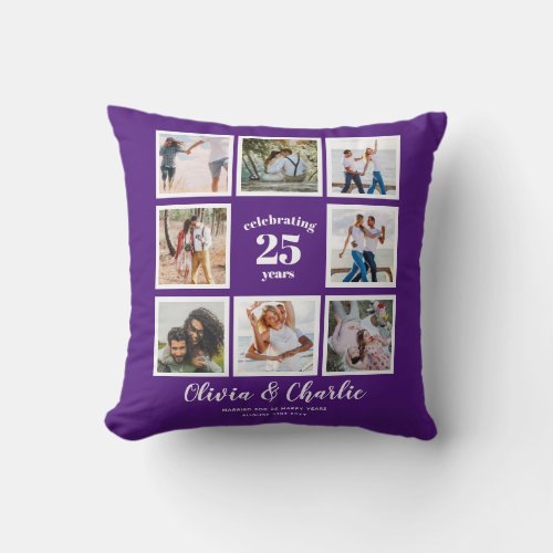 Wedding Anniversary PHOTO COLLAGE Purple