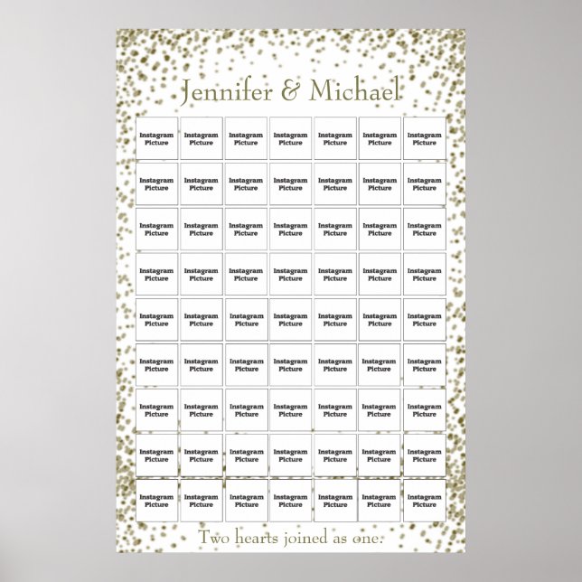 Wedding / Anniversary Photo Collage Template Poster (Front)