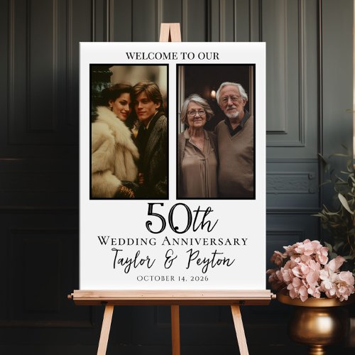 Wedding anniversary photo collage welcome