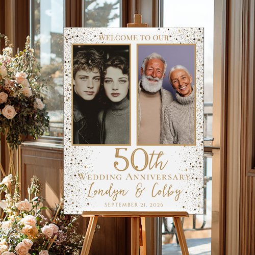 Wedding anniversary photo collage welcome