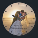 Wedding Anniversary Photo Custom Large Clock<br><div class="desc">Wedding Anniversary Photo Custom Large Clock</div>