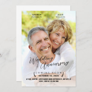 Wedding anniversary photo film movie poster invitation