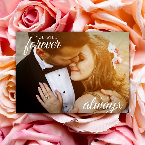 Wedding Anniversary Photo Forever Couple Card