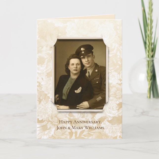 Wedding anniversary photo frame card (Front)