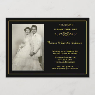 Wedding Anniversary Photo Invitations - 50th