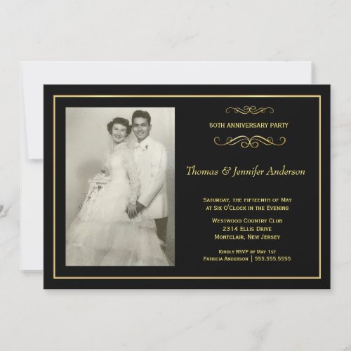 Wedding Anniversary Photo Invitations - 50th