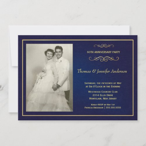 Wedding Anniversary Photo Invitations - 60th, 50th
