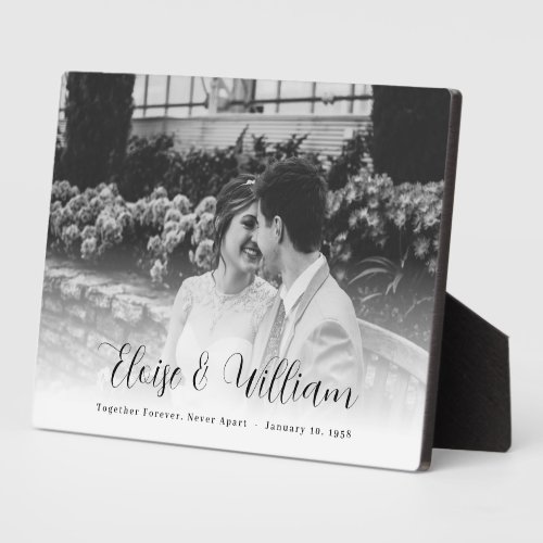 Wedding Anniversary Photo Keepsake Plaque