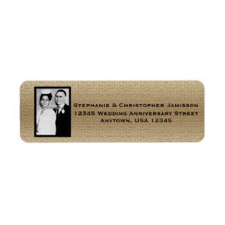 Wedding Anniversary Photo Name and Address Label