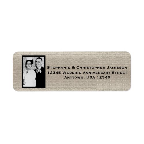 Wedding Anniversary Photo Name and Address Label