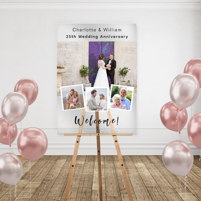 Wedding anniversary photo welcome clear sign (Creator Uploaded)