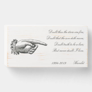 Wedding Anniversary Quote Shakespeare Vintage Wooden Box Sign