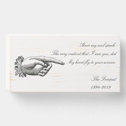 Wedding Anniversary Quote Shakespeare Vintage Wooden Box Sign