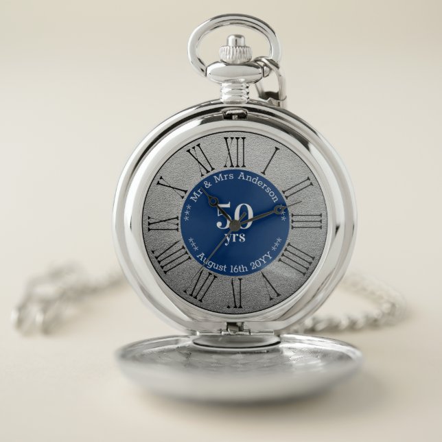 Wedding Anniversary / Retirement Custom Branded  Pocket Watch (Inside)