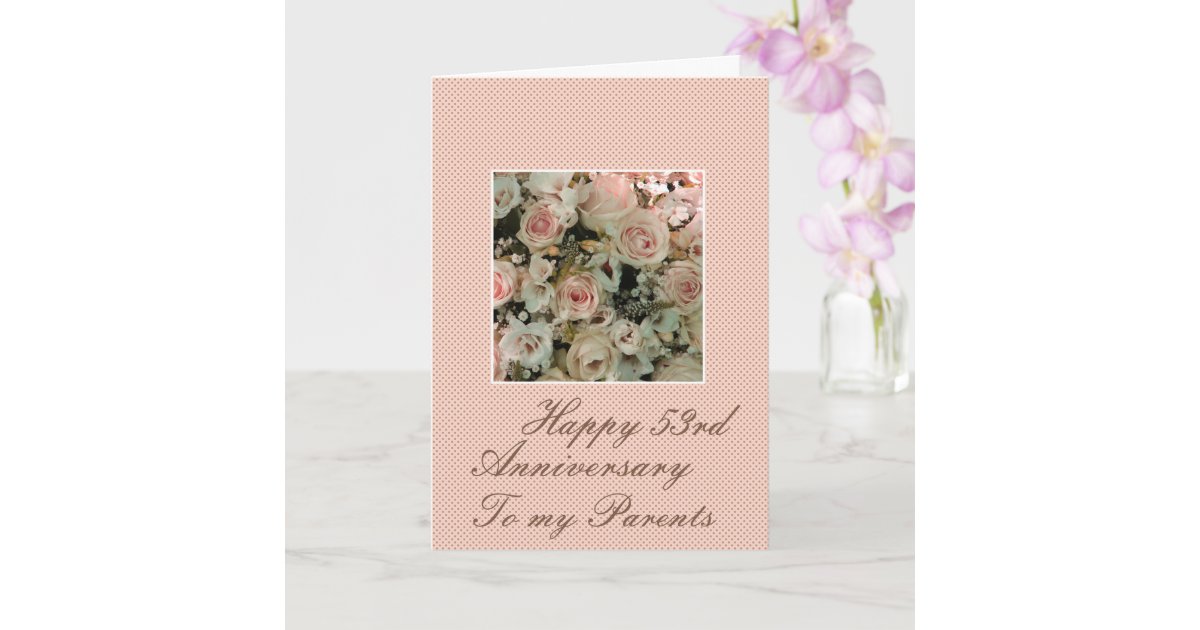 Wedding Anniversary roses fully customizable Card | Zazzle