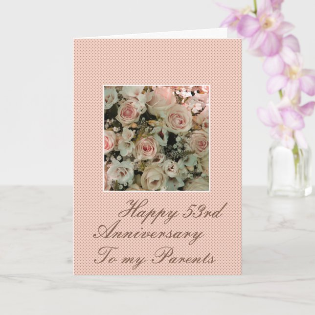 Wedding Anniversary roses fully customizable Card (Orchid)