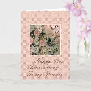 Wedding Anniversary roses fully customizable Card