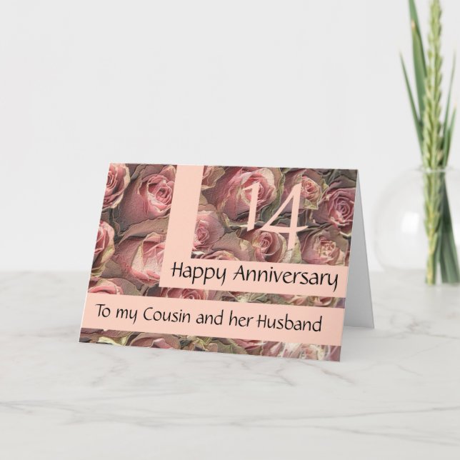 Wedding Anniversary roses fully customizable Card (Front)