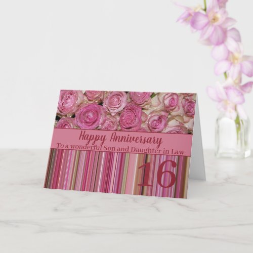 Wedding Anniversary roses fully customizable Card