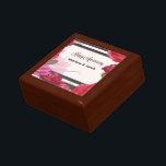 Wedding Anniversary Roses, Stripes, Custom Names Gift Box<br><div class="desc">This wedding anniversary gift,  souvenir,  giveaway or party essential has black stripes in the background and various colored pink and red roses around the sides and bottom. Beautiful and trendy item to personalize with the couple’s names to offer a wonderful keepsake on their anniversary.</div>