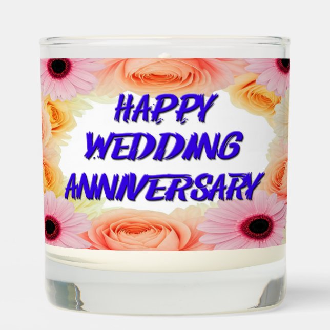 WEDDING ANNIVERSARY SCENTED CANDLE (Front)