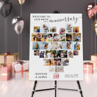 Wedding Anniversary Script Heart Photo Collage