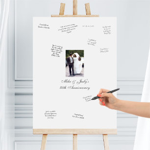 Wedding Anniversary Signing Guest Book Alternative Foam Board