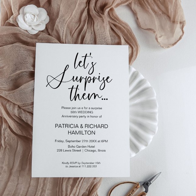 Wedding Anniversary Surprise Party Invitations (Creator Uploaded)