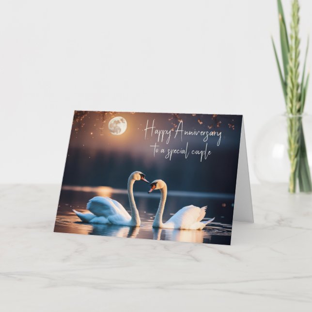 Wedding Anniversary Swans Card (Front)