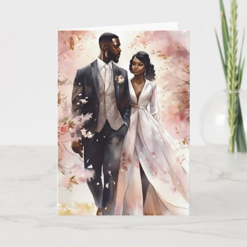 Wedding Anniversary Valentine Black Couple Card