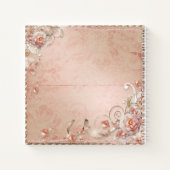 Wedding Anniversary Victorian Bride Roses Pearls Notebook (Back)