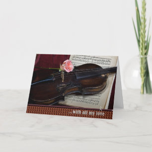 Wedding Anniversary Violin Card