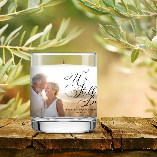 Wedding Anniversary Vow Renewal Photo Keepsake Scented Candle (Wedding Anniversary Vow Renewal Photo Keepsake Scented Candle)