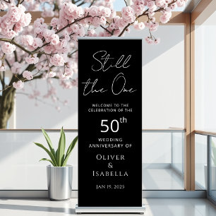 wedding anniversary vow renewal welcome  retractable banner