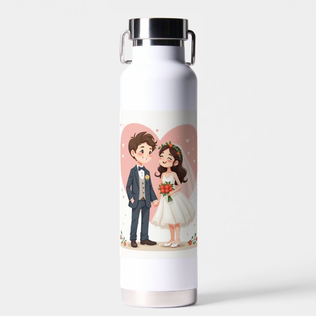Wedding Anniversary Water Bottles (Front)