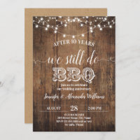 Wedding Anniversary We Still Do BBQ Invitation