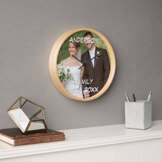 Wedding Anniversary Wedding Photo Wall Clock
