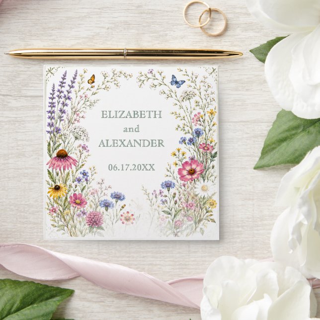 Wedding/Anniversary Wildflower Seed Packet Favor Envelope (Wedding)