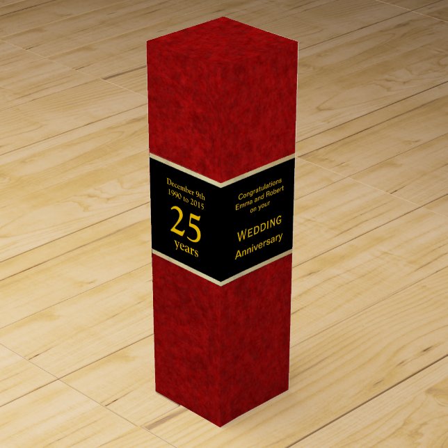 Wedding Anniversary Wine Gift Box (Front)