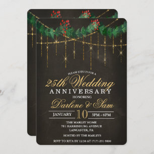 Wedding Anniversary Winter Party Invitation