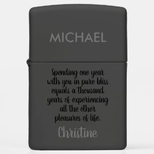 Wedding Anniversary Wishes Personalized Zippo Lighter