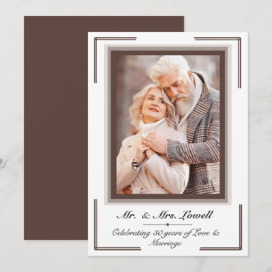 Wedding Anniversary with Photo Announcement Card