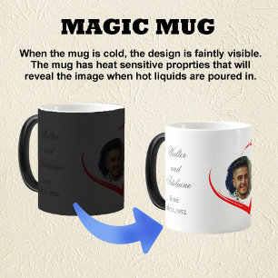 Wedding Anniversary with photos and date Color Morph Mug